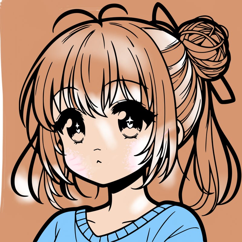 an anime style girl with bangs