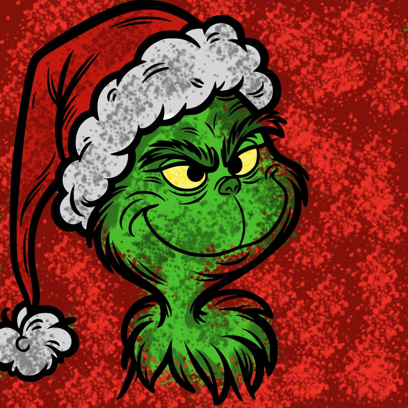 grinch with santa hat easy