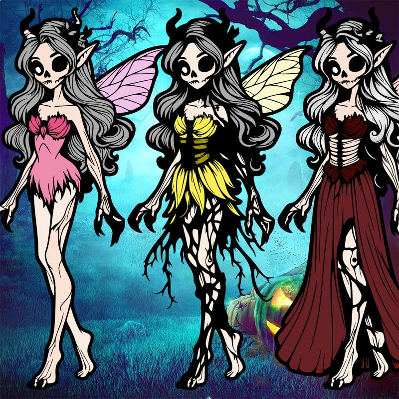 realistic beautiful scary fae