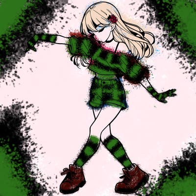 realistic girl danceing