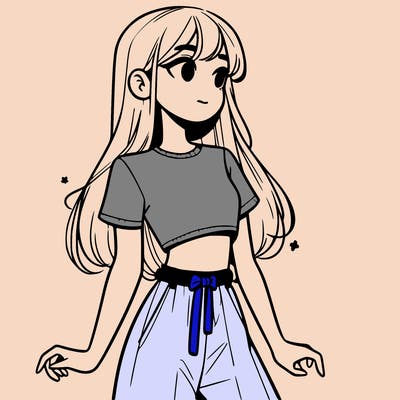 girl in a cute crop top