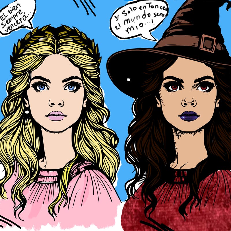 realistic witch woman