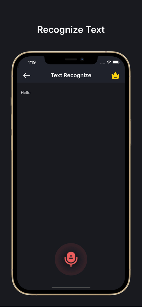 PDF Compressor: Size Reduce - Smartphone screen showing the text recognition and OCR feature of the PDF Compressor app