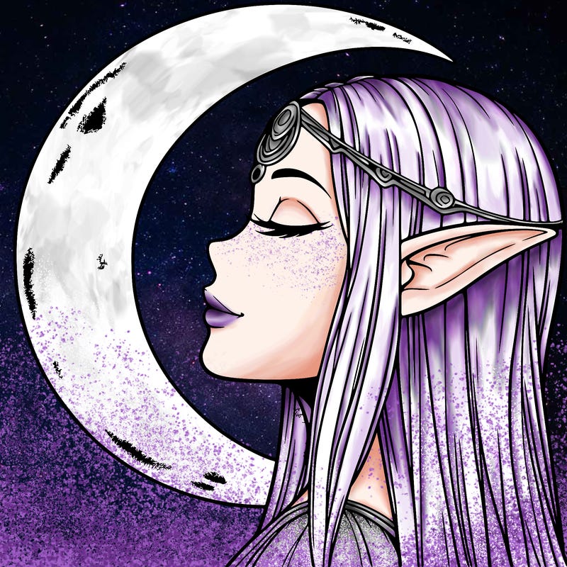 a realistic moon elf