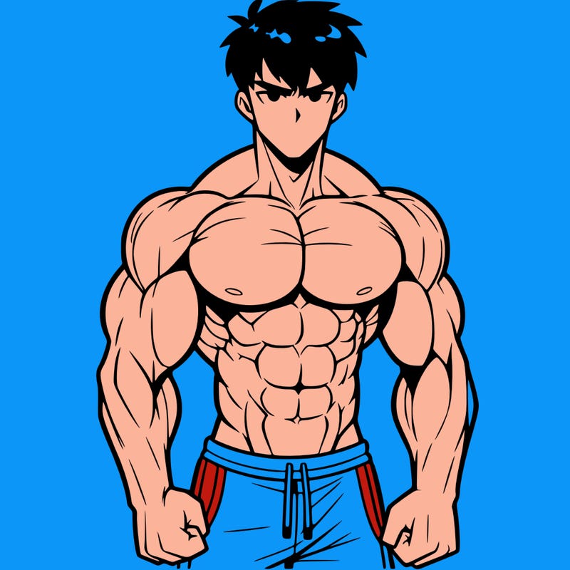 muscular anime man