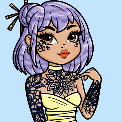 woman with japanese tattoos