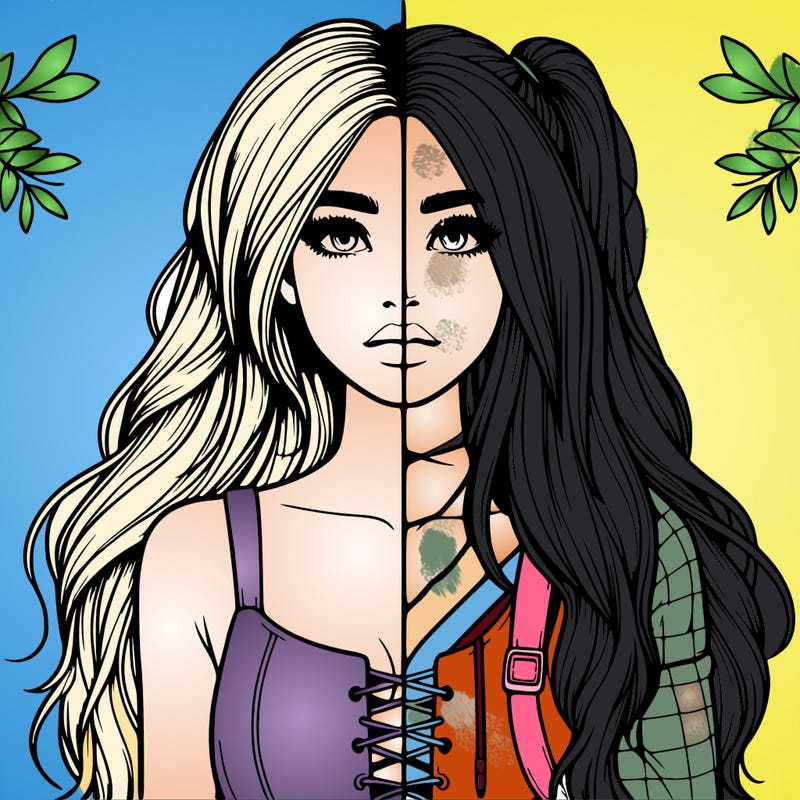 realistic girl split