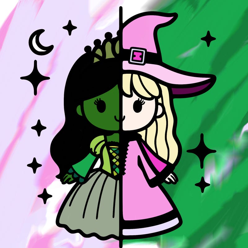 split princess and witch