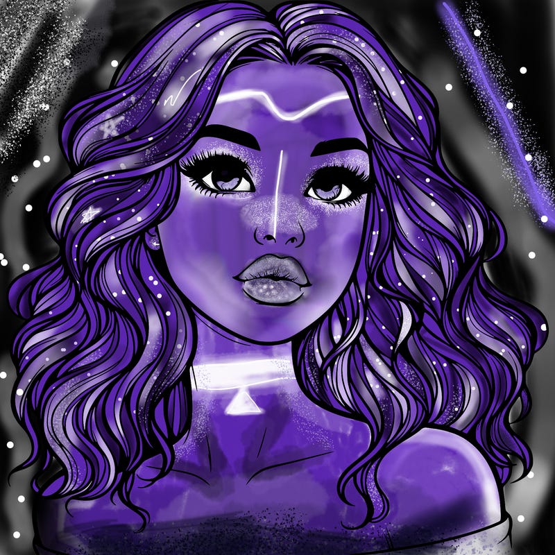 realistic girl with wavy hair and lips