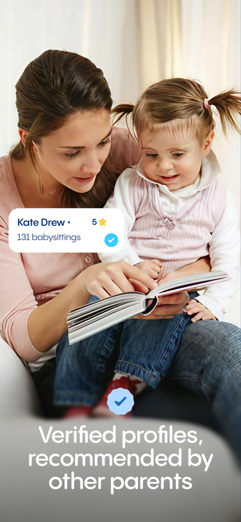 Baby Sittor - A verified babysitter with a five star rating reading a book to a young child