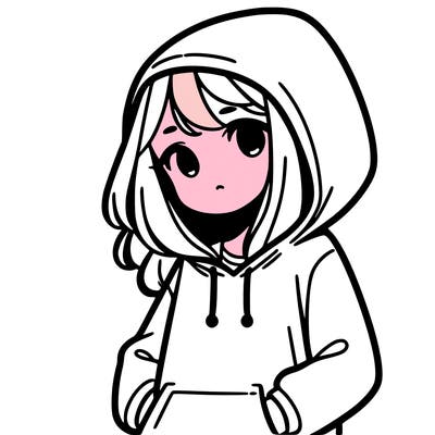 girl with hoodie