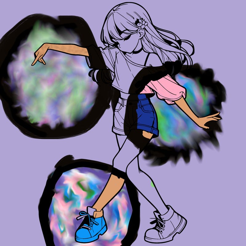 realistic girl danceing