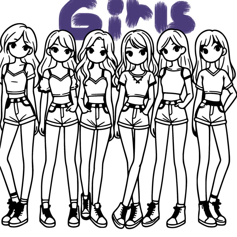 a group of girls wearing crop tops and shorts