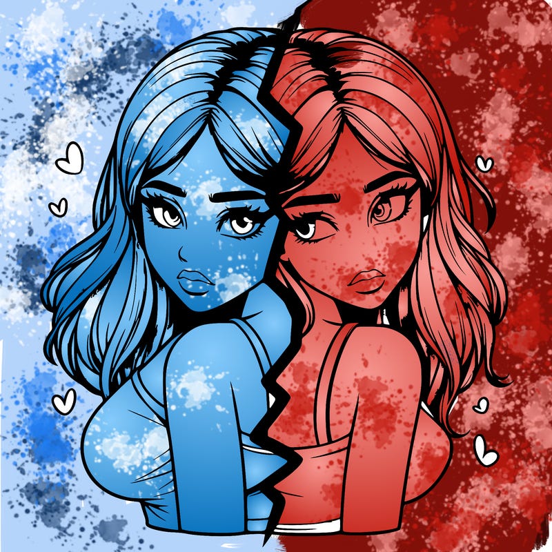 realistic girl split