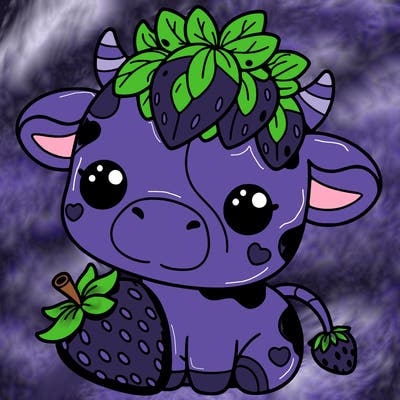 cute strawberry cow