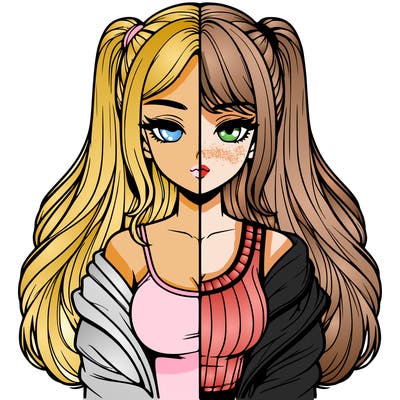 realistic girl split