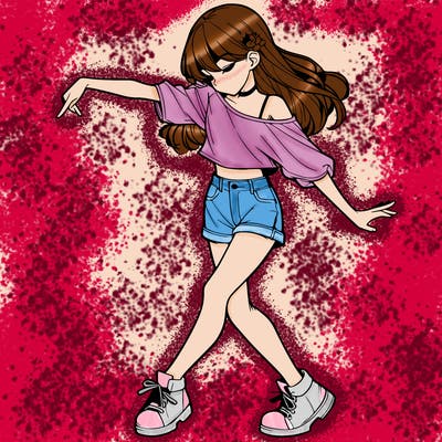 realistic girl danceing