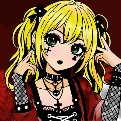 goth anime girl