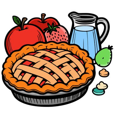 a pie of food