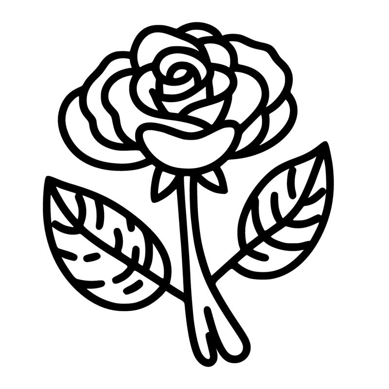simple rose flower