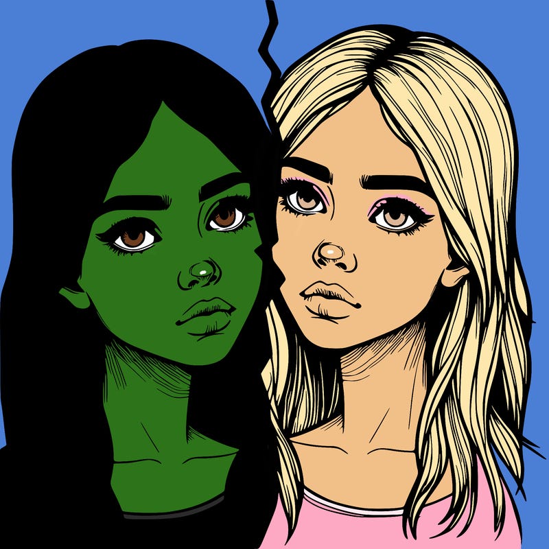 realistic girl split