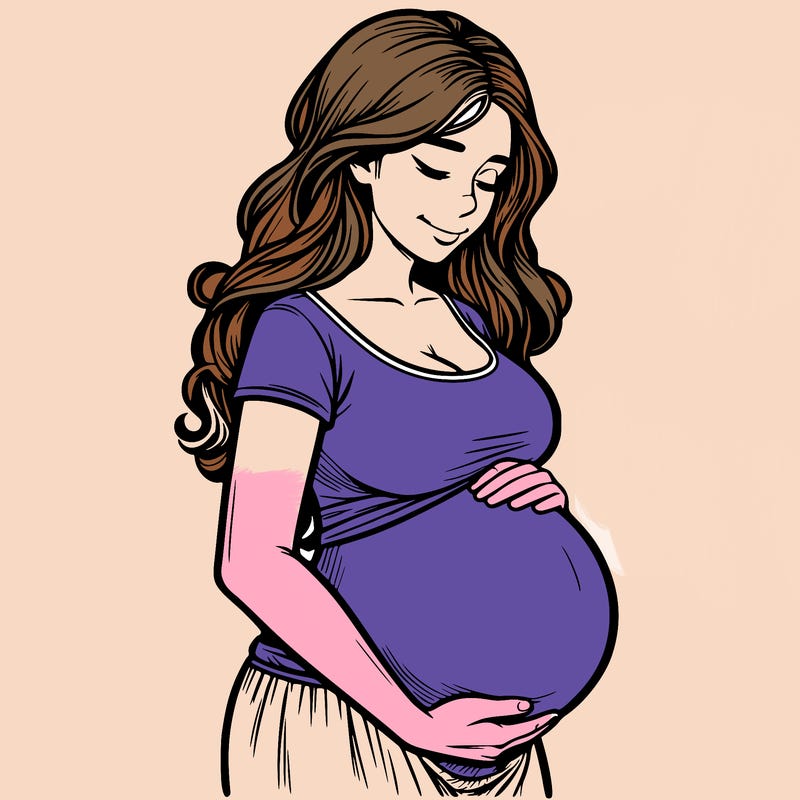 woman heavily pregnant realistic