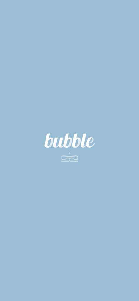 bubble for BLISSOO logo on a light blue background