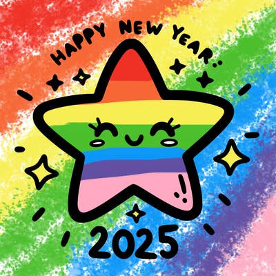happy new year 2025 star wish