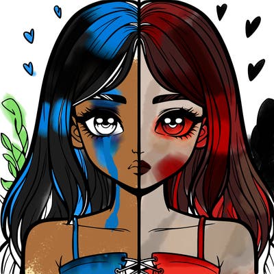 realistic girl split