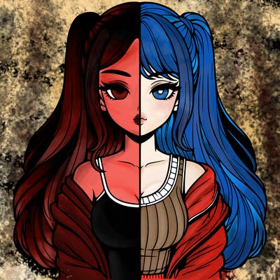 realistic girl split