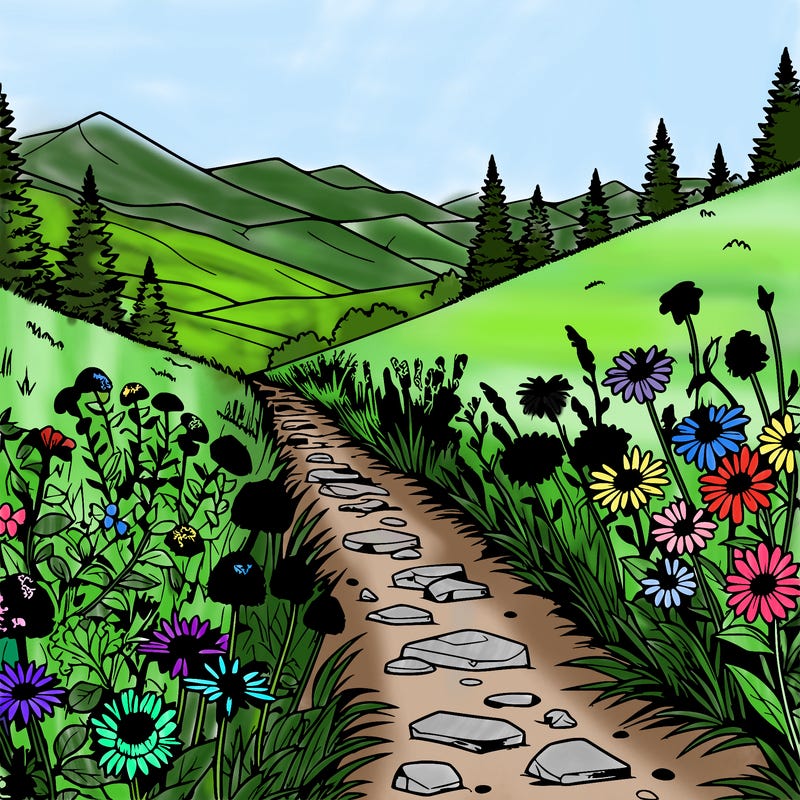 hiking trails lined with wildflowers