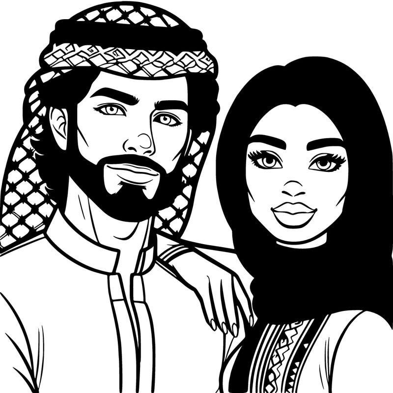 handsome man with a beautiful woman