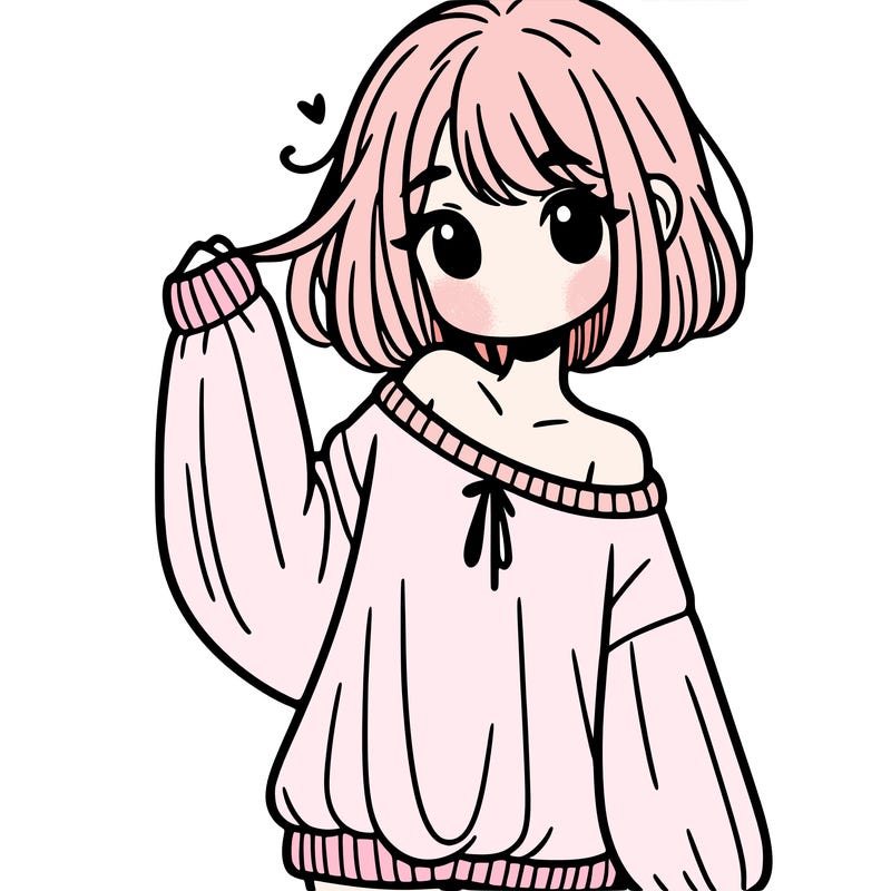 girl in baggy sweater hanging off her shoulder