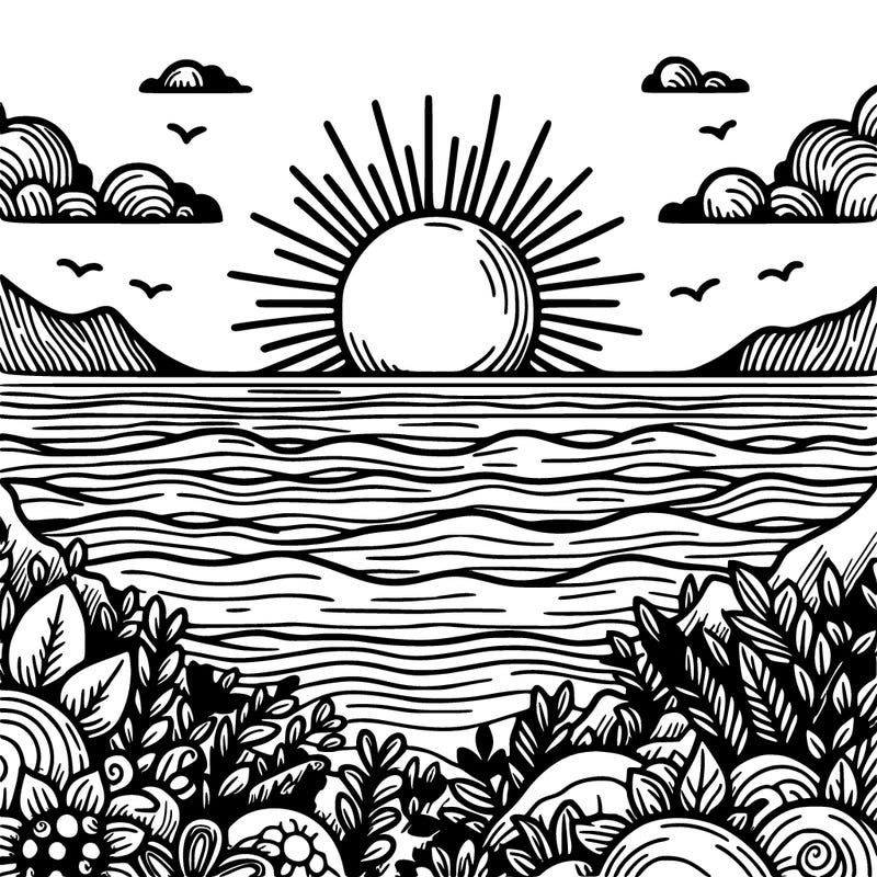 sun set over the biggest ocean