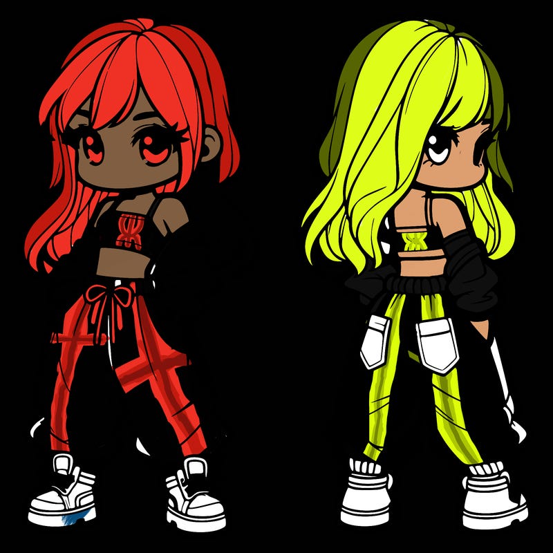 girl in crop top and baggy pants