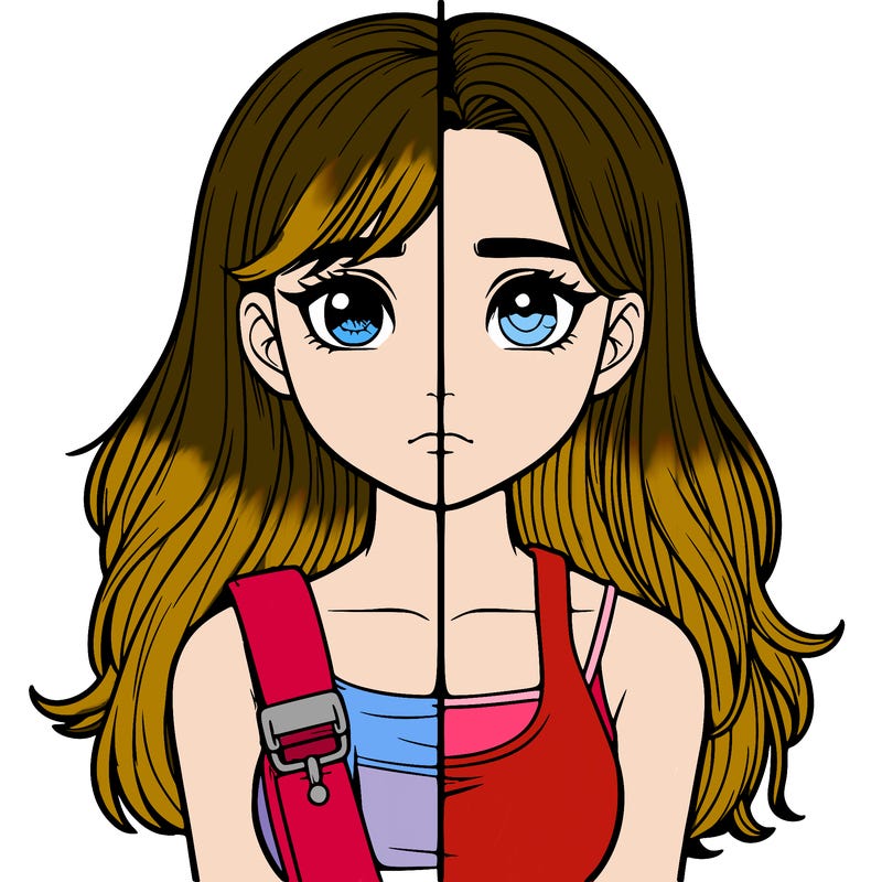 realistic girl split