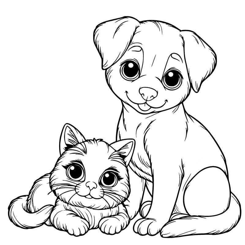 realistic cat and dog