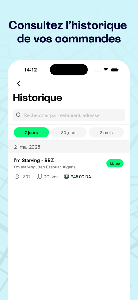 Fast Riders - Fast Riders delivery driver app showing order history with earnings and delivery status