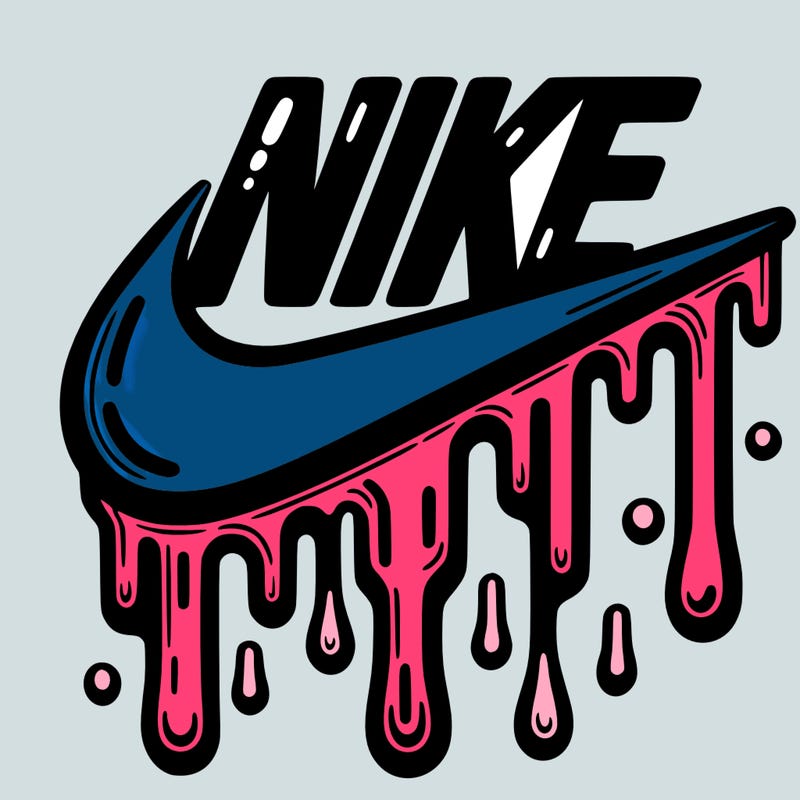 dripping nike logo