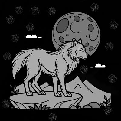 wolf moonlight
