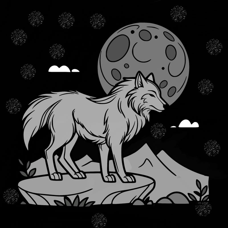 wolf moonlight