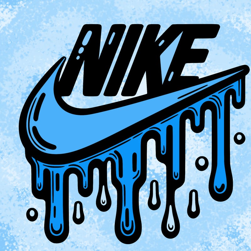 dripping nike logo