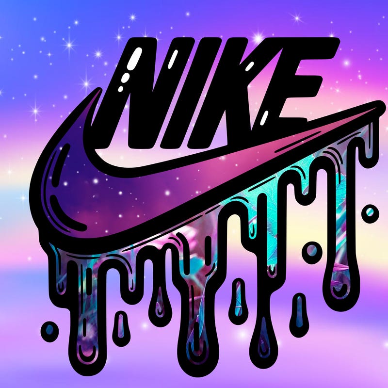 dripping nike logo