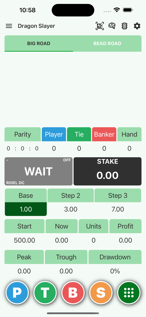 Rigel Castle Baccarat - Rigel Castle Baccarat dashboard for tracking betting patterns and bankroll