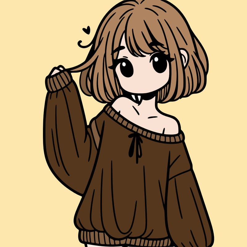 girl in baggy sweater hanging off her shoulder