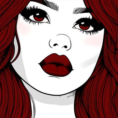 really realistic girl with lips