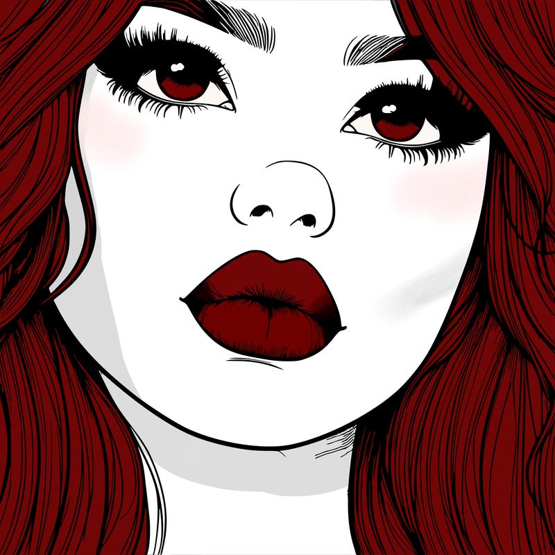 really realistic girl with lips