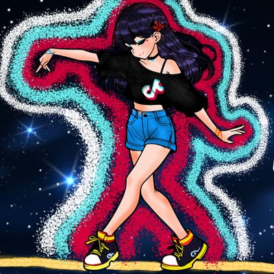 realistic girl danceing