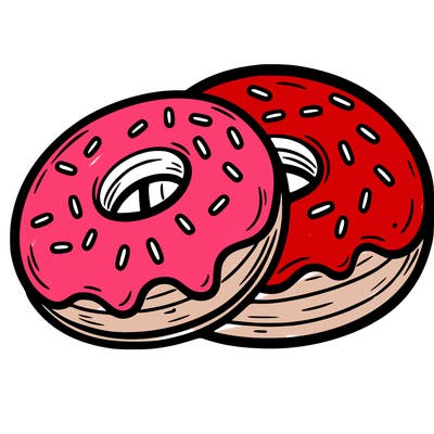 a piece of food doughnuts