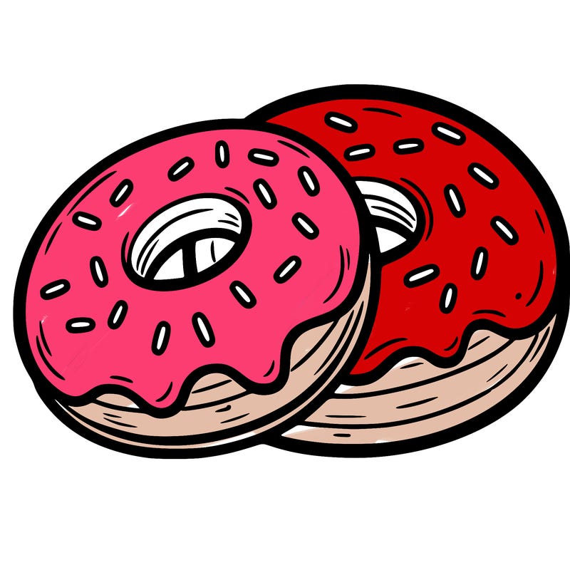 a piece of food doughnuts